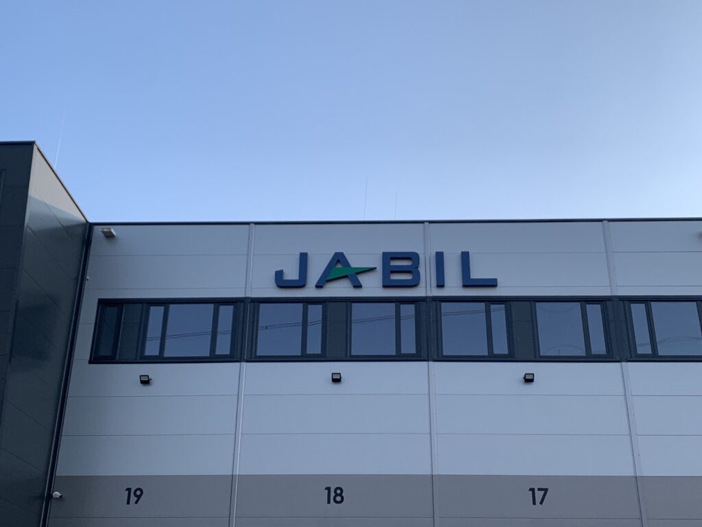 JABIL épület dekoráció